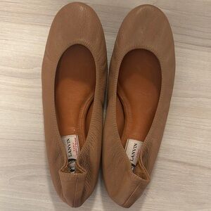Lanvin Women's Tan Leather Ballet Flats